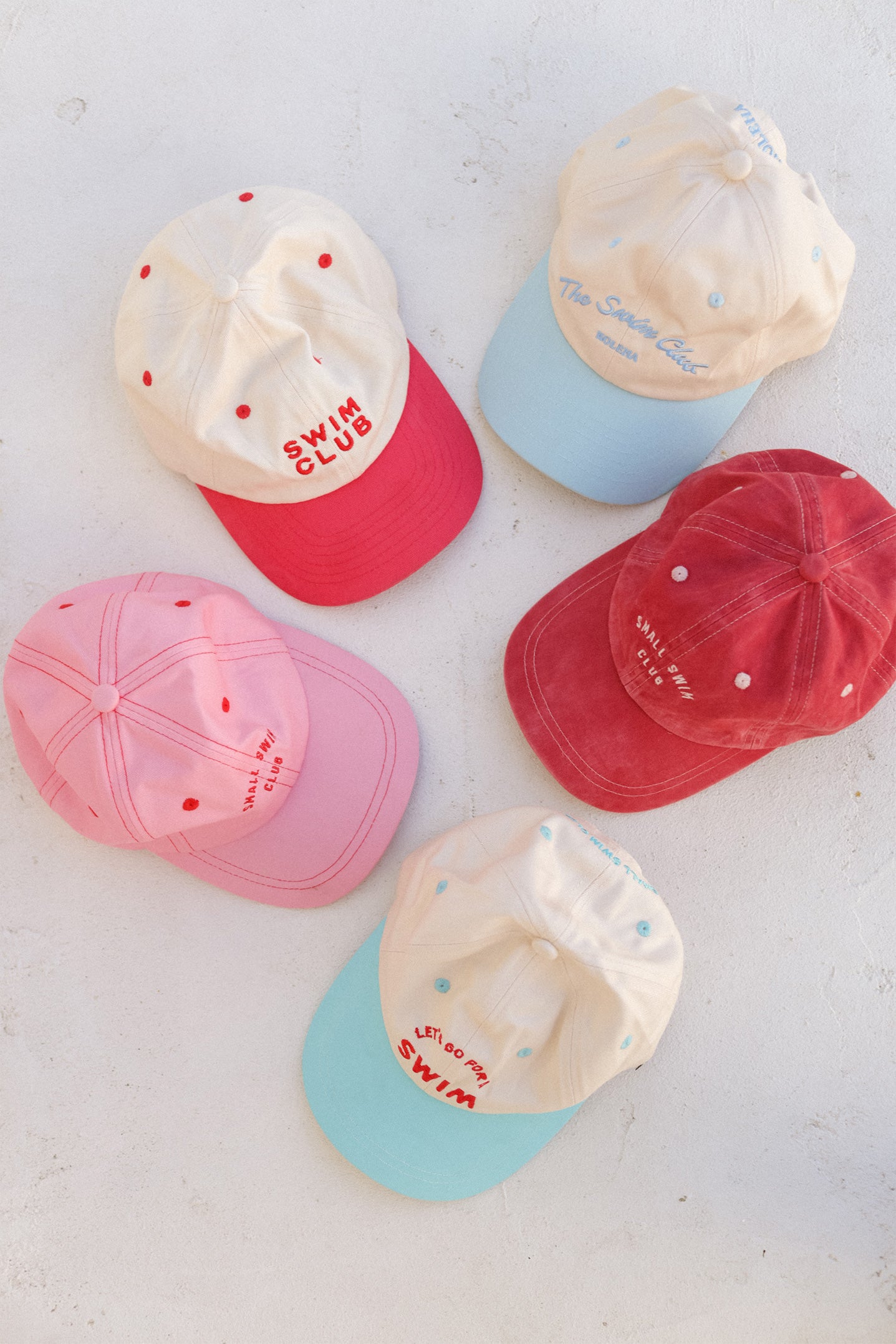 Swim Club Cap - Baby Blue & Cream