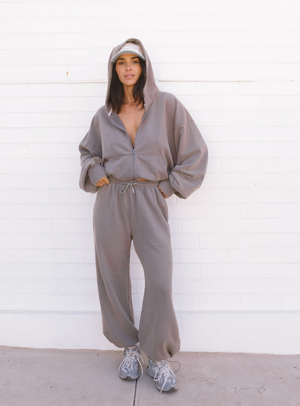 Sweat Jacket Stonewashed Charcoal