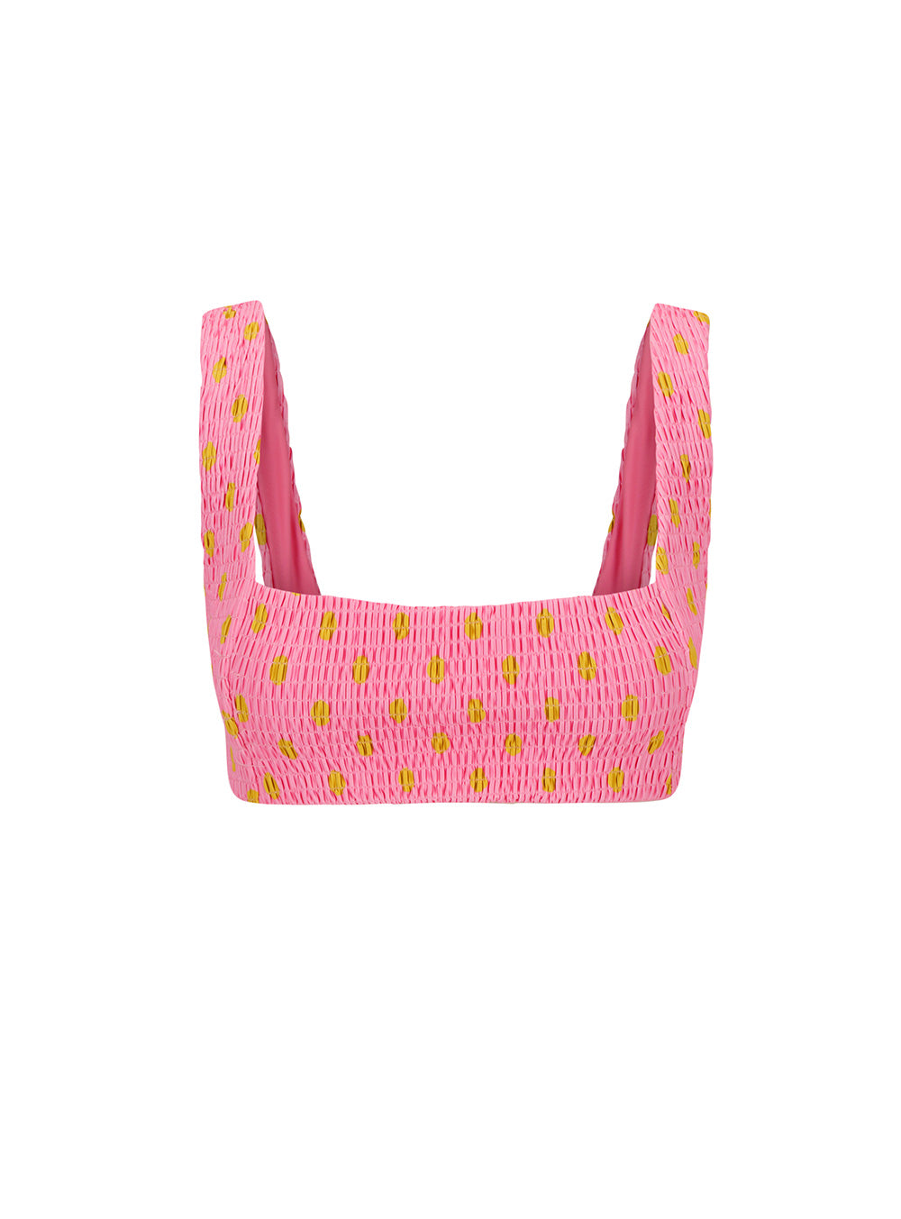 Pink & Marigold Polka Crop