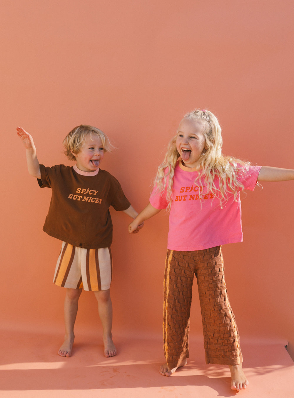 Twin Stripe Knit Pant Brown